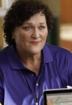 GLEE: Coach Beiste (Dot-Marie Jones) gives Emma some advice in the "The Role You Were Born to Play" episode of GLEE airing Thursday, Nov. 8 (9:00-10:00 PM ET/PT) on FOX. ©2012 Fox Broadcasting Co. Cr: Jordin Althaus/FOX