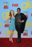 GLEE SEASON FOUR PREMIERE SCREENING AND VIP RECEPTION: Cast member Alex Newell (R) and guest arrive on the red carpet for the GLEE SEASON FOUR PREMIERE SCREENING AND VIP RECEPTION on Weds. Sept. 12 at Paramount Studios in Hollywood, CA. CR: Scott Kirkland/FOX