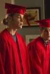 GLEE: Sam (Chord Overstreet, L) and Blaine (Darren Criss, R) try on their graduation gowns in the "Trio" episode of GLEE airing Tuesday, March 4 (8:00-9:00 PM ET/PT) on FOX. ©2014 Fox Broadcasting Co. CR: Adam Rose/FOX