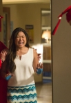GLEE: Blaine (Darren Criss, L) and Sam (Chord Overstreet, R) console Tina (Jenna Ushkowitz) in the "Trio" episode of GLEE airing Tuesday, March 4 (8:00-9:00 PM ET/PT) on FOX. ©2014 Fox Broadcasting Co. CR: Adam Rose/FOX