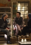 GLEE: (L-R): Elliott (guest star Adam Lambert), Kurt (Chris Colfer) and Dani (guest star Demi Lovato) perform in the "Trio" episode of GLEE airing Tuesday, March 4 (8:00-9:00 PM ET/PT) on FOX. ©2014 Fox Broadcasting Co. CR: Adam Rose/FOX