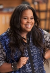 GLEE: Mercedes (Amber Riley) returns to McKinley High in the "Wonder'ful" episode of GLEE airing Thursday, May 2 (9:00-10:00 PM ET/PT) on FOX. ©2013 Fox Broadcasting Co. CR: Adam Rose/FOX