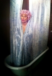 Glee 4x17 - Guilty Pleasures - Hanging in the bathroom!