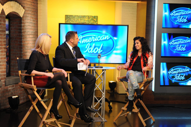AMERICAN IDOL XIII: Jena Irene visits a local TV station during her hometown visit to Detroit. MI on Saturday, May 10. CR: Ray Mickshaw / FOX. Copyright 2014 FOX Broadcasting.