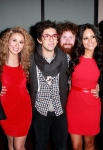 LOS ANGELES, CA - DECEMBER 02: Il Volo, Singers Hailey Reinhart, Pia Toscano and Casey Abrams attending The 4th Annual Holiday Tree Lighting At L.A. LIVE on December 2, 2011 in Los Angeles, California. (Photo by Todd Oren/WireImage) *** Local Caption *** Hailey Reinhart;Pia Toscano;Il Volo;Casey Abrams;