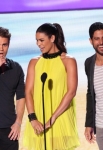 TEEN CHOICE 2012: Presenters Paul Wesley, Jordin Sparks and Adam Rodriguez during the TEEN CHOICE 2012, airing LIVE Sunday, July 22 (8:00-10:00 PM ET live/PT tape-delayed) on FOX at the Gibson Amphitheater, Universal City, CA. CR: Michael Yarish/FOX