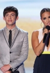 TEEN CHOICE 2012: Co-hosts Demi Lovato and Kevin McHale during the TEEN CHOICE 2012, airing LIVE Sunday, July 22 (8:00-10:00 PM ET live/PT tape-delayed) on FOX at the Gibson Amphitheater, Universal City, CA. CR: Michael Yarish/FOX