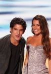TEEN CHOICE 2012: Presenters Lea Michele and Tyler Posey during the TEEN CHOICE 2012, airing LIVE Sunday, July 22 (8:00-10:00 PM ET live/PT tape-delayed) on FOX at the Gibson Amphitheater, Universal City, CA. CR: Michael Yarish/FOX