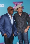 THE X FACTOR: L-R: L.A. Reid and Tate Stevens at THE X FACTOR Final Three Red Carpet and Press Conference, Monday, Dec. 17 in Los Angeles, CA. CR: Ray Mickshaw / FOX.