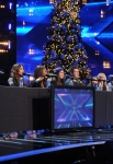 THE X FACTOR: The Judges and the Final Three contestants answer questions at THE X FACTOR Final Three Red Carpet and Press Conference, Monday, Dec. 17 in Los Angeles, CA. CR: Ray Mickshaw / FOX.