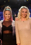 THE X FACTOR: L-R: L.A. Reid, Demi Lovato, Britney Spears and Simon Cowell on the set of THE X FACTOR airing on FOX. CR: Ray Mickshaw / FOX.