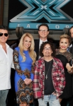 THE X FACTOR: FOX Executives celebrate as the cast of THE X FACTOR cement their hands in Hollywood's history (L-R): Judges L.A. Reid, Simon Cowell, Britney Spears, Peter Rice Chairman and CEO, FOX Networks Group, Mike Darnell, President of Alternative Programming Fox Broadcasting, Demi Lovato, Joe Earley, Chief Operating Officer, FOX Broadcasting and Kevin Reilly, Chairman, Entertainment FOX Broadcasting, during The Season Two Premiere event of THE X FACTOR on Tuesday, Sept. 11 at Grauman's Chinese Theater in Hollywood, CA. CR: Frank Micelotta/FOX