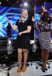 THE X FACTOR: June 12, 2013: L-R: Simon Cowell, Demi Lovato, Kelly Rowland and Paulina Rubio on the set of THE X FACTOR in New Orleans. THE X FACTOR airs this Fall on FOX. CR: Ray Mickshaw / FOX. Â© Copyright 2013 / FOX