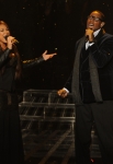 THE X FACTOR: Top 3 Perform: Melanie Amaro (L) and R. Kelly perform on THE X FACTOR Dec. 21 (8:00-9:30 PM ET/PT) on FOX. THE X FACTOR Finale airs Wed., Dec. 21 and Thurs., Dec. 22 on FOX. CR: Ray Mickshaw / FOX.