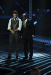 THE X FACTOR: Finale: Chris Rene (L) and L.A. Reid (R) onstage on THE X FACTOR Dec. 22 (8:00-10:00 PM ET/PT) on FOX. THE X FACTOR Finale airs Wed., Dec. 21 and Thurs., Dec. 22 on FOX. CR: Ray Mickshaw / FOX.