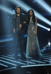 THE X FACTOR: Finale: Josh Krajcik (L) and Nicole Scherzinger (R) onstage on THE X FACTOR Dec. 22 (8:00-10:00 PM ET/PT) on FOX. THE X FACTOR Finale airs Wed., Dec. 21 and Thurs., Dec. 22 on FOX. CR: Ray Mickshaw / FOX.