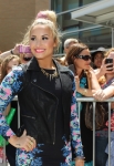 THE X FACTOR: Demi Lovato arrives at the taping of THE X FACTOR in Providence. RI, Tuesday, June 27. THE X FACTOR airs on FOX. CR: Stew Milne/ FOX.