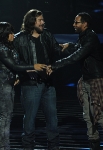 THE X FACTOR: Top 10 to 9 Elimination: L-R: Stacy Francis, Josh Krajcik and LeRoy Bell on THE X FACTOR airing Thursday, Nov. 17 (8:00-9:00 PM ET/PT) on FOX. CR: Ray Mickshaw / FOX.