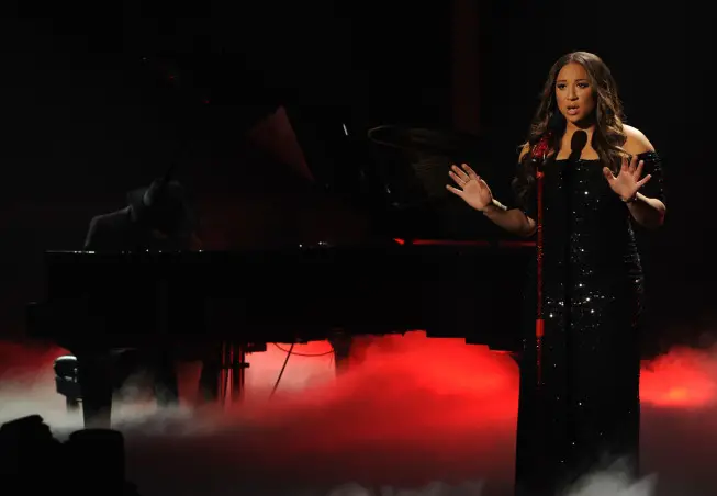 THE X FACTOR: Top 4 Performance: Melanie Amaro performs before the judges on THE X FACTOR airing on Wednesday, Dec. 14 (8:00-9:30 PM ET/PT) on FOX. CR: Ray Mickshaw / FOX.