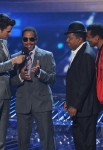 THE X FACTOR: Top 7 Performance: L-R: Steve Jones, Marlon Jackson, Tito Jackson and Jermaine Jackson on THE X FACTOR airing on Wednesday, Nov. 30 (8:00-9:30 PM ET/PT) on FOX. CR: Ray Mickshaw / FOX.