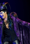 Singer Adam Lambert performs onstage during his "Glam Nation 2010 Tour' at Club Nokia on December 16, 2010 in Los Angeles, California.