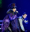Singer Adam Lambert performs onstage during his "Glam Nation 2010 Tour' at Club Nokia on December 16, 2010 in Los Angeles, California.