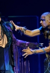 Singer Adam Lambert performs onstage during his "Glam Nation 2010 Tour' at Club Nokia on December 16, 2010 in Los Angeles, California.