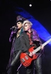 Adam Lambert performs on stage at JCB Hall on October 6, 2010 in Tokyo, Japan.