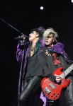 Adam Lambert performs on stage at JCB Hall on October 6, 2010 in Tokyo, Japan.