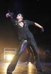 Adam Lambert performs on stage at JCB Hall on October 6, 2010 in Tokyo, Japan.