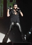 Adam Lambert performs on stage at JCB Hall on October 6, 2010 in Tokyo, Japan.