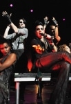 Adam Lambert performs on stage at JCB Hall on October 6, 2010 in Tokyo, Japan.