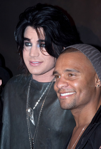 WEST HOLLYWOOD, CA - JANUARY 18: Singer Adam Lambert poses with his friends at "RuPaul's Drag Race" Season 3 Premiere at RAGE Nightclub on January 18, 2011 in West Hollywood, California. (Photo by Tiffany Rose/WireImage)