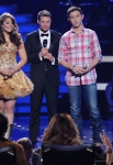 AMERICAN IDOL: L-R: Lauren Alaina, Ryan Seacrest and Scotty McCreery at the AMERICAN IDOL finals airing Tuesday, May 24 (8:00-9:00- PM ET/PT) on FOX. CR: Michael Becker / FOX.