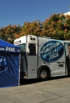 AMERICAN IDOL: The IDOL ACROSS AMERICA mobile, a biodiesel-fueled mobile experience tour traveling to 16 citites acrosss the US, arrives on the FOX Lot on Tuesday, Jan. 18. AMERICAN IDOL kicks off witha two-night premiere Wednesday, Jan. 19 (8:00-10:00 PM ET/PT) and Thursday, Jan 20 (8:00-9:00 PM ET/PT) on FOX. Cr: Kristian Dowling/FOX