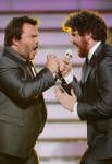 AMERICAN IDOL: Idol top 12 finalist Casey Abrams performs with special guest Jack Black during the season ten AMERICAN IDOL GRAND FINALE at the Nokia Theatre on Weds. May 25, 2011 in Los Angeles, California. CR: Michael Becker/FOX