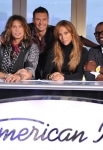 AMERICAN IDOL: L-R: Steven Tyler, Ryan Seactrest, Jennifer Lopez and Randy Jackson. CR: Michael becker / FOX.