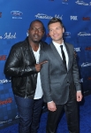 AMERICAN IDOL: AMERICAN IDOL Judge Randy Jackson (L) and Host Ryan Seacrest (R) arrive on the red carpet at the AMERICAN IDOL TOP 13 FINALIST PARTY on Thursday, March 3 at The Grove in Los Angeles, CA.