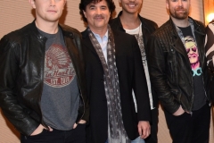 2016 FOX WINTER TCA: (L-R) AMERICAN IDOL Season 10 Winner Scotty McCreery, Mentor Scott Borchetta, Season 14 Winner Nick Fradiani and Season 7 Winner David Cook behind the scenes at the Langham Hotel, Friday, Jan. 15 in Pasadena, CA. CR: Michael Becker/FOX