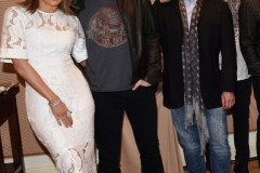 2016 FOX WINTER TCA: (L-R) AMERICAN IDOL Judge Jennifer Lopez, Season 10 Winner Scotty McCreery, Mentor Scott Borchetta and Season 14 Winner Nick Fradiani behind the scenes at the Langham Hotel, Friday, Jan. 15 in Pasadena, CA. CR: Michael Becker/FOX