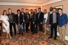 2016 FOX WINTER TCA: (L-R) AMERICAN IDOL Judge Jennifer Lopez, Season 10 Winner Scotty McCreery, Mentor Scott Borchetta, Season 14 Winner Nick Fradiani, Season 7 Winner David Cook, Season 6 Winner Jordin Sparks, Judges Keith Urban and Harry Connick Jr., Season 10 Runner-Up Lauren Alaina, Season 2 Winner Ruben Studdard, Host Ryan Seacrest and Season 8 Winner Kris Allen behind the scenes at the Langham Hotel, Friday, Jan. 15 in Pasadena, CA. CR: Michael Becker/FOX