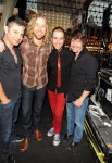 poses backstage during the Academy of Country Music concerts on Fremont at the Fremont Street Experience on April 1, 2011 in Las Vegas, Nevada.