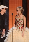 onstage at the 44th Annual CMA Awards at the Bridgestone Arena on November 10, 2010 in Nashville, Tennessee.