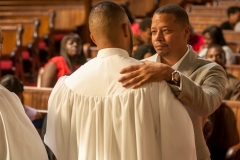 EMPIRE: L-R: Trai Byers and Terrence Howard in the ÒBe TrueÓ episode of EMPIRE airing Wednesday, Oct. 21 (9:00-10:00 PM ET/PT) on FOX. ©2015 Fox Broadcasting Co. Cr: Matt Dinerstein/FOX.