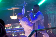 EMPIRE: Pictured L-R: Guest star Pitbull and Jussie Smollett as Jamal Lyon in the ÒFires Of HeavenÓ episode of EMPIRE airing Wednesday, Oct. 7 (9:00-10:00 PM ET/PT) on FOX. ©2015 Fox Broadcasting Co. Cr: Chuck Hodes/FOX.