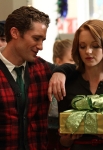 GLEE: Will (Matthew Morrison, L) and Emma (Jayma Mays, R) talk in the school hallway in the "A Very Glee Christmas" episode of GLEE airing Tuesday, Dec. 7 (8:00-9:00 PM ET/PT) on FOX. ©2010 Fox Broadcasting Co. CR: Justin Lubin/FOX