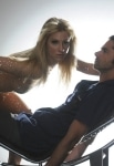 GLEE: While visitng the dentist (guest star John Stamos, R) Brittany (Heather Morris, L) dreams of being Britney Spears in the
