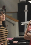 GLEE: Rachel (Lea Michele, L) and Santana (Naya Rivera, R) discuss a plan to help Kurt in the "Furt" episode of GLEE airing Tuesday, Nov. 23 (8:00-9:00 PM ET/PT) on FOX. Â©2010 Fox Broadcasting Co. CR: Ray Mickshaw/FOX