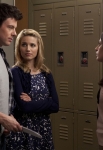 GLEE: Finn (Cory Monteith, L) and Quinn (Dianna Agron, C) ask Rachel (Lea Michele, R) for her help in the "Night of Neglect" episode of GLEE airing Tuesday, April 19 (8:00-9:01 PM ET/PT) on FOX. ©2011 Fox Broadcasting Co. CR: Adam RoseFOX
