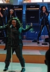 GLEE: L-R: Rachel (Lea Michele), Santana (Naya Rivera), Mercedes (Amber Riley), Tina (Jenna Ushkowitz) and Quinn (Dianna Agron) perform in the "Never Been Kissed" episode of GLEE airing Tuesday, Nov. 9 (8:00-9:01 PM ET/PT) on FOX. ©2010 Fox Broadcasting Co. CR: Ron Eisenberg/FOX